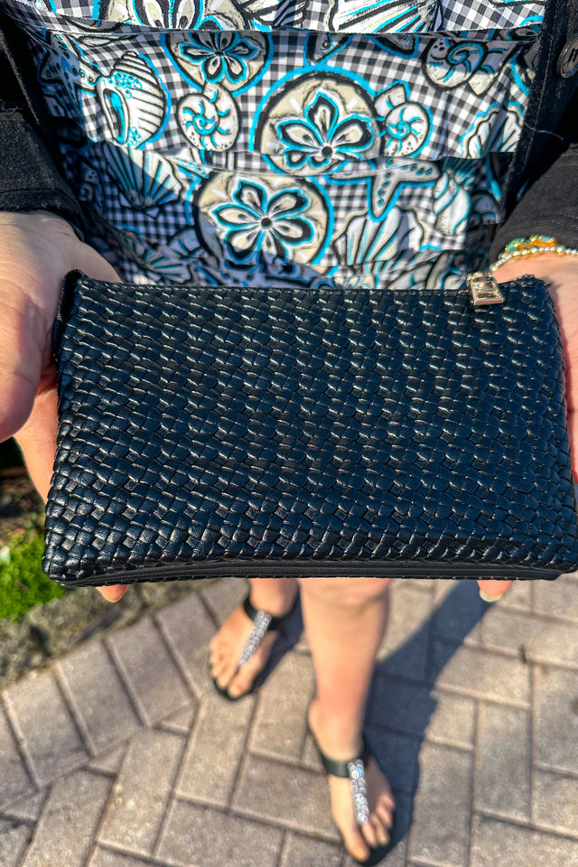 Jen & Co. | Riley Square Knot Crossbody/Wristlet in Black