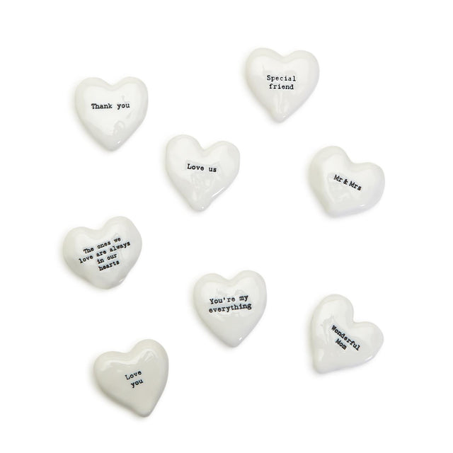 Two's Company | Porcelain Heart Message Pebbles