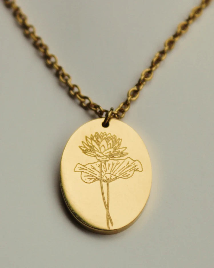 By Grace | Birth Flower Gold Necklace