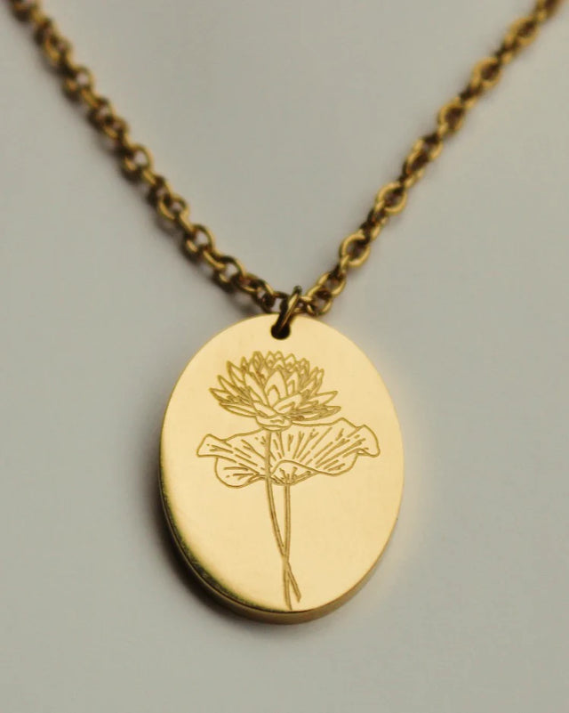 By Grace | Birth Flower Gold Necklace