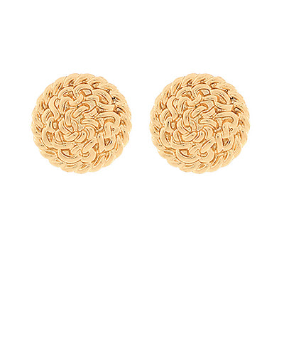Madison's Exclusive | Chain Textured Round Earrings