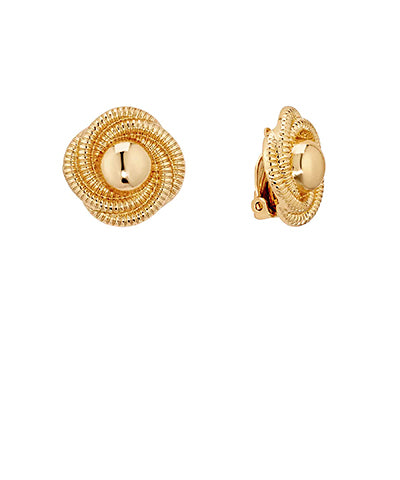 Madison's Exclusive | Textured Love Knot Clip Earrings