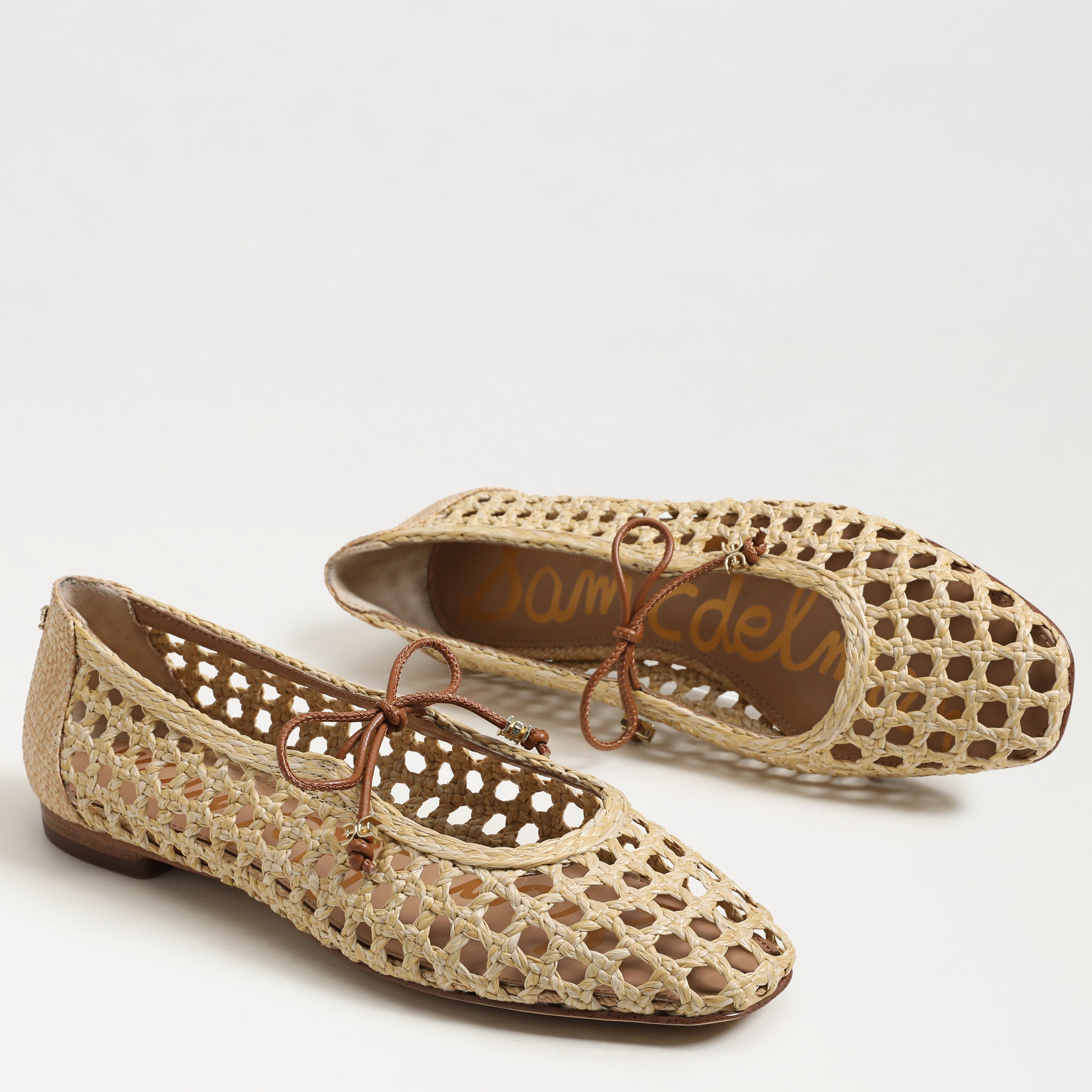 Sam Edelman | Marcie Windowpane Weave Flat - Bleached Beechwood