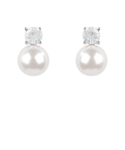 Madison's Exclusive | Crystal & Pearl Drop Earrings