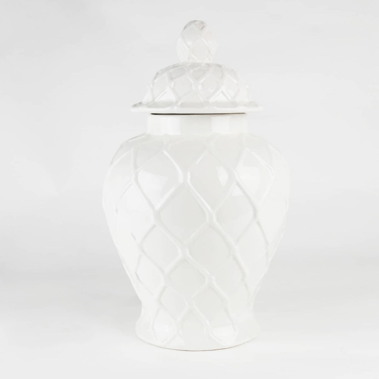 8 Oak Lane | White Textured Ginger Jar - Extra Large