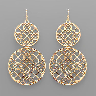 Madison’s Exclusive | Golden Lattice Drop Earrings