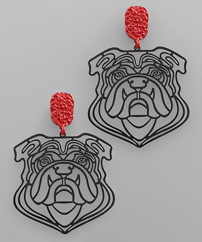 Filigree Bulldog Earrings