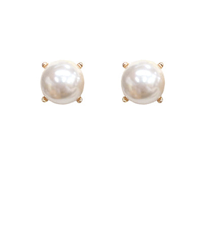 Madison's Exclusive | Glass Pearl Earring Studs