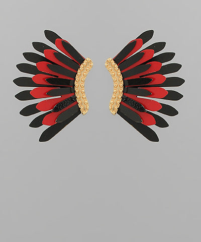 Game Day Color Coated Wing Earrings