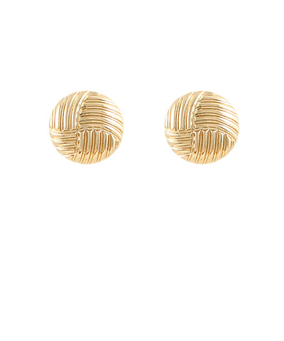 Madison's Exclusive | Textured Button Shape Earrings