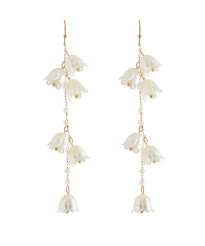 Madison's Exclusive | Linear Flower Long Earrings
