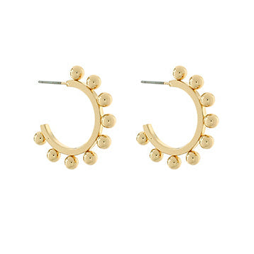 Madison’s Exclusive | Golden Beaded Hoop Earrings