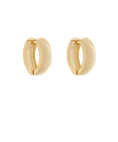 Madison's Exclusive | Bold Oval Metal Huggie Hoops