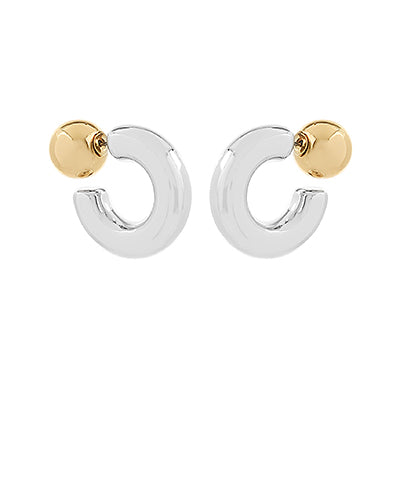 Madison's Exclusive | 22mm Ball Accent Bold Metal Hoops