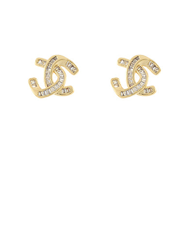Madison's Exclusive | Initial Baguette Stud Earrings