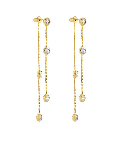 Madison's Exclusive | Layered Crystal Station Earrings