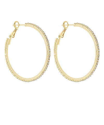Madison's Exclusive | 40mm Pave Crystal Hoops