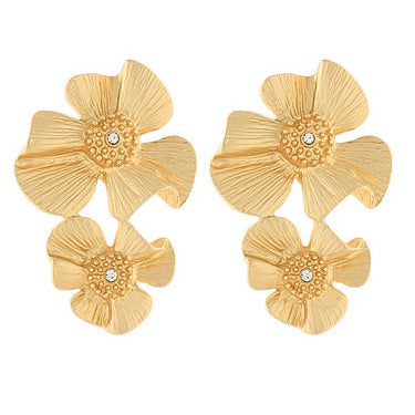 Madison’s Exclusive | Golden Bloom Statement Earrings