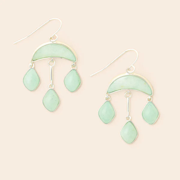 Scout | Stone Crescent Drop Earring - Amazonite/Silver