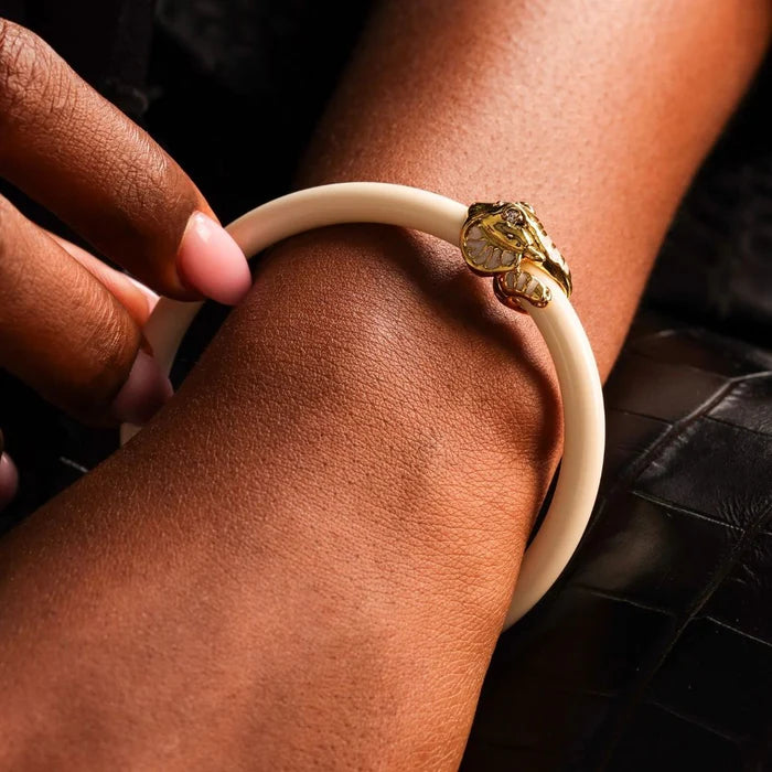 BuDhaGirl | Fauna Elephant All Weather Bangle® (AWB®) - Ivory