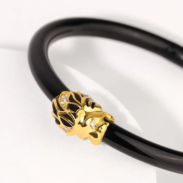 BuDhaGirl | Fauna Lion All Weather Bangle® (AWB®) - Black