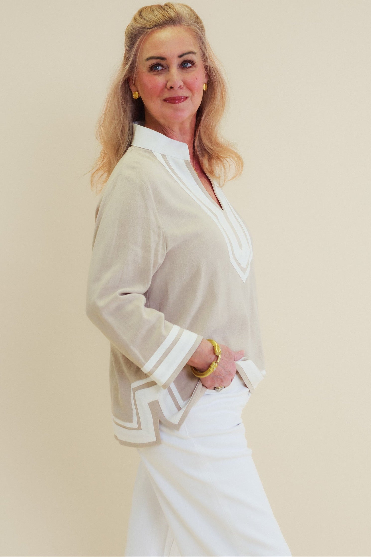 The Sandstone Elegance Top