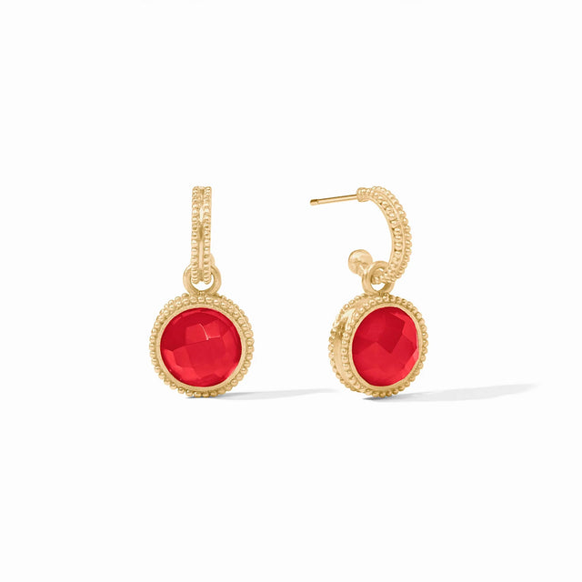 Julie Vos | Fleur-de-Lis Hoop & Charm Earring