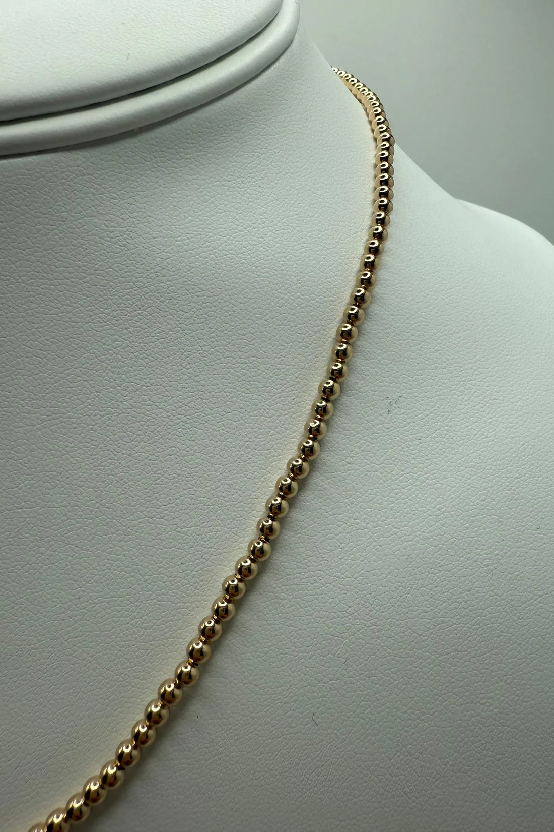 Enewton | 17" Choker Classic Gold 3mm Bead - Signature Cross Gold Charm