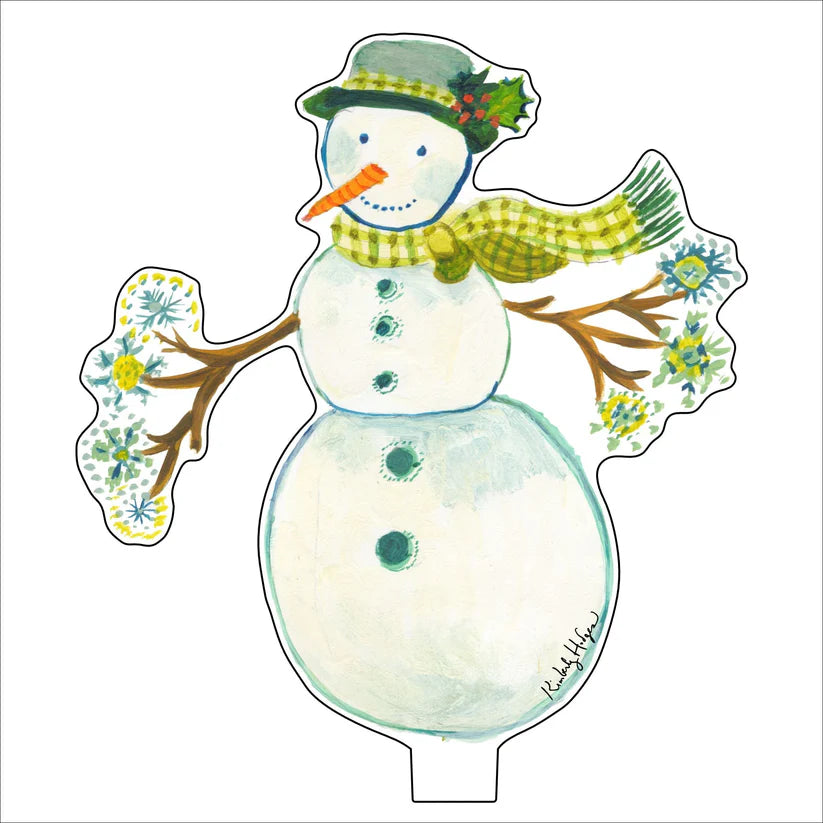 Kimberly Hodges Art | Gingham Snowman Large Acrylic