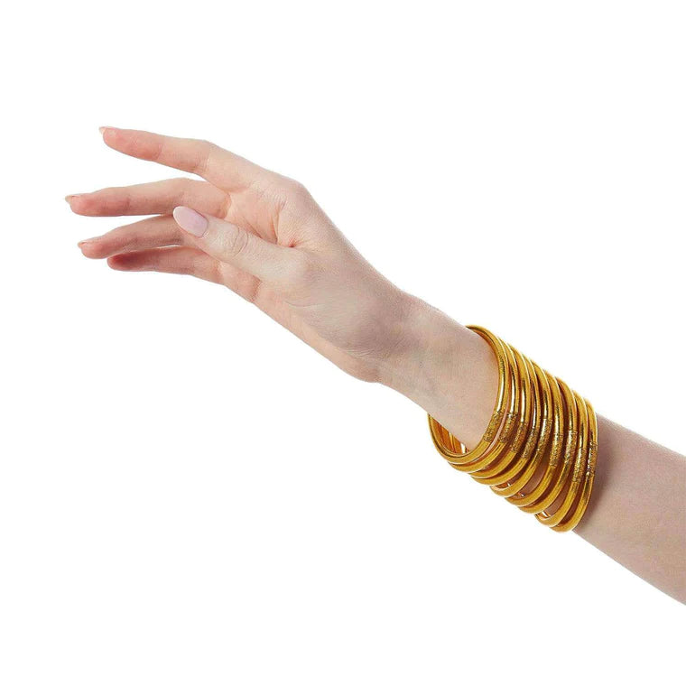 BuDhaGirl | Gold All Weather Bangles® - Serenity Prayer
