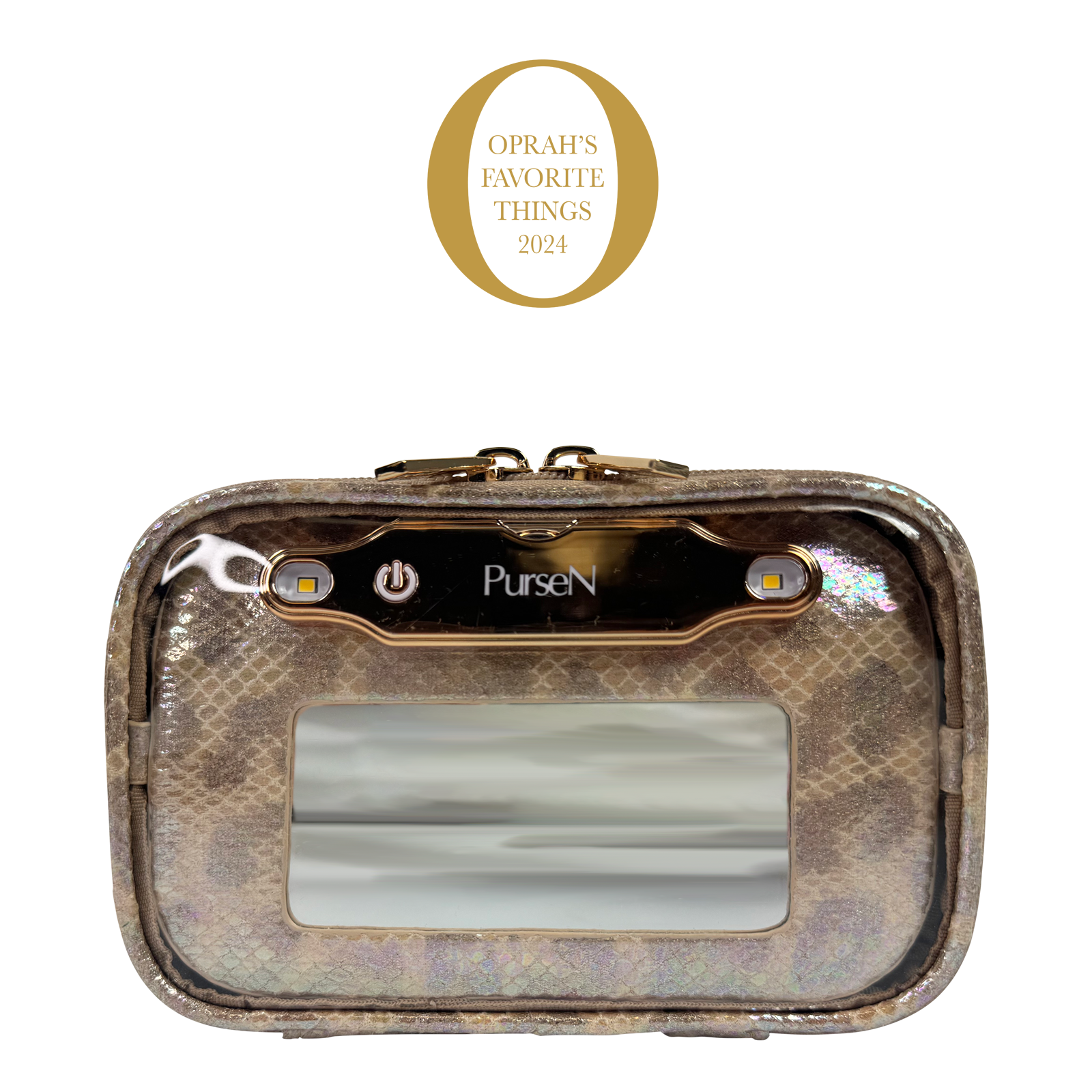PurseN | LITTMINI Lighted Mirror Case - Glimmer Leopard
