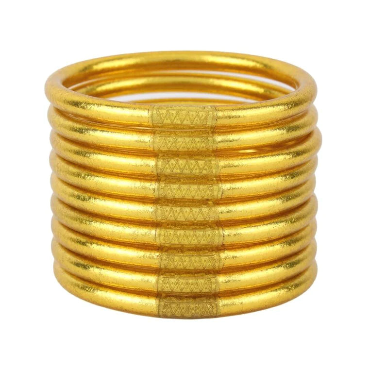BuDhaGirl | Gold All Weather Bangles® - Serenity Prayer
