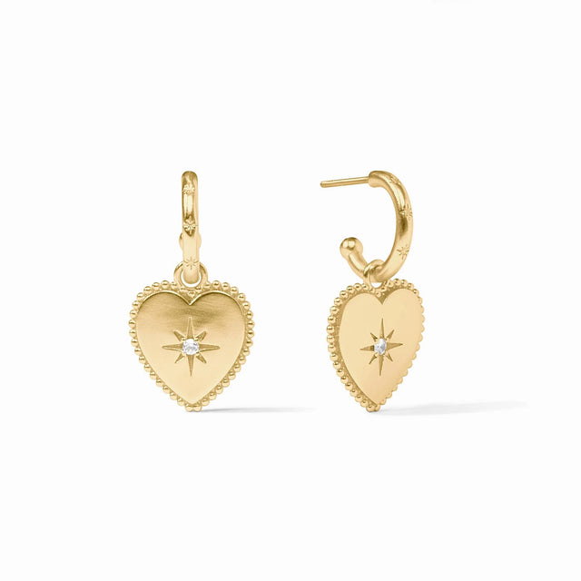 Julie Vos | Heart Hoop & Charm Earring