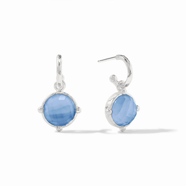 Julie Vos | Honeybee Hoop & Charm Earring- Silver