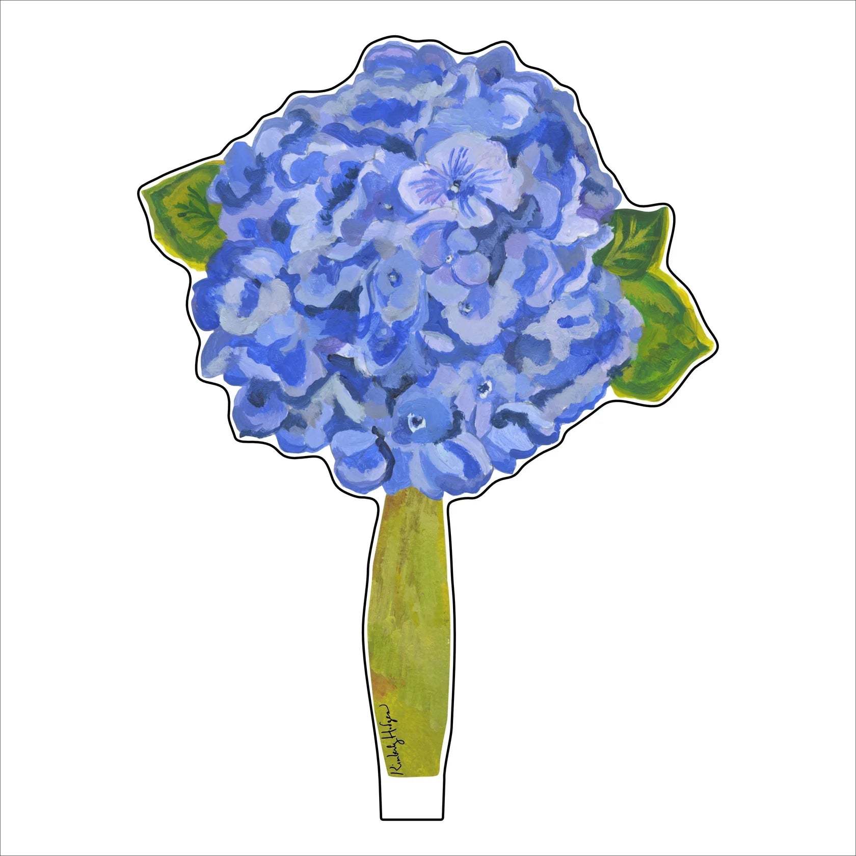 Kimberly Hodges Art | Hydrangea Royal Blue Small Acrylic Flower