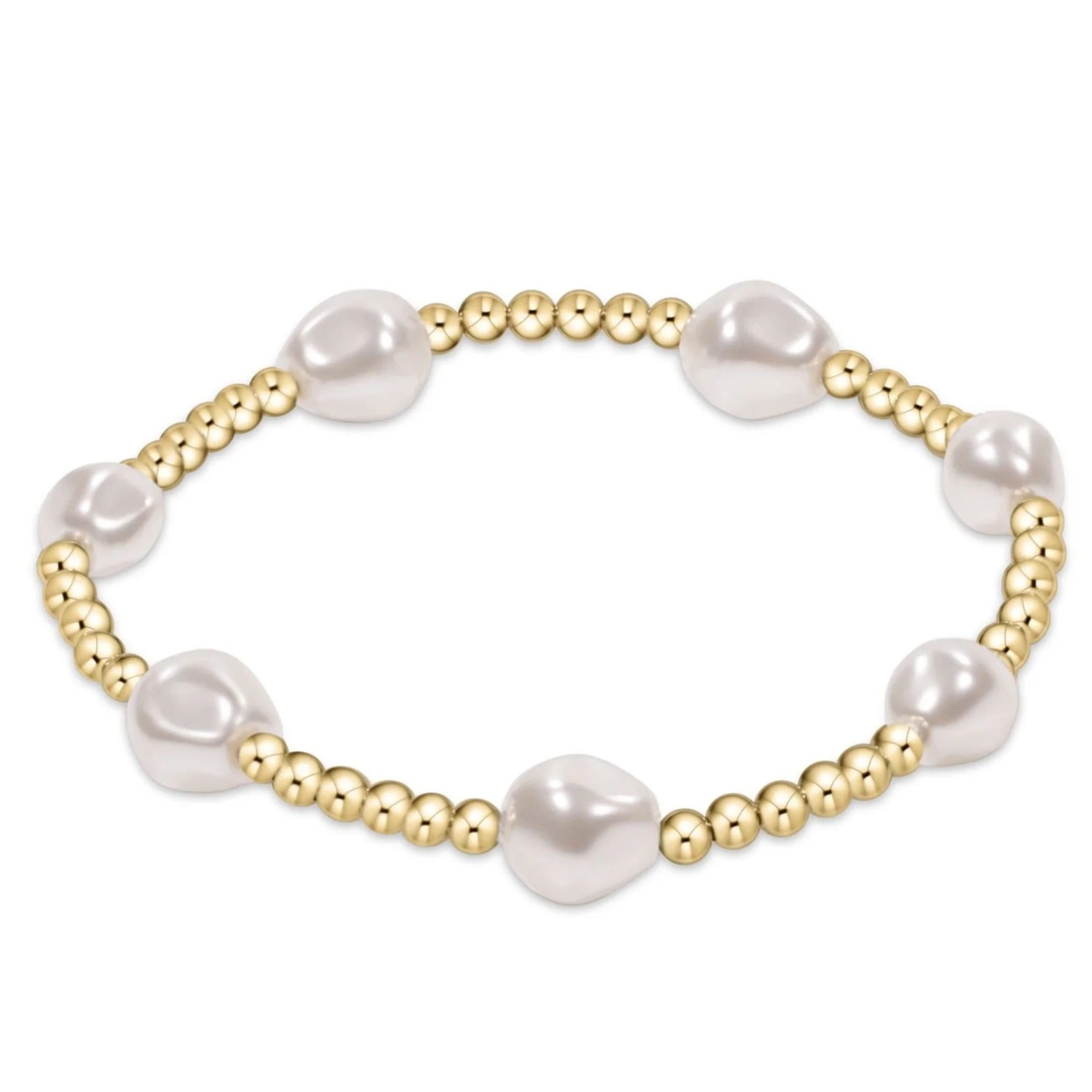 Enewton | Extends- Admire Gold 3mm Bead Bracelet-Pearl