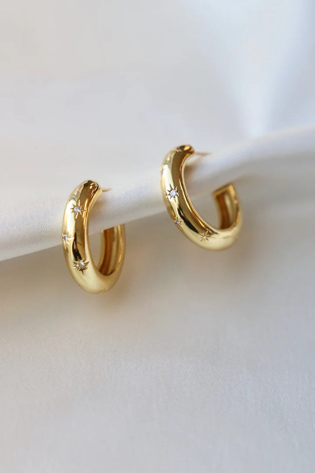 Katie Waltman | MEREDITH CZ STAR THICK HOOP