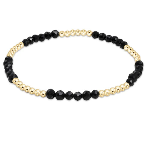 Enewton | Blissful Pattern 2.5mm Bead Bracelet - Faceted Onyx