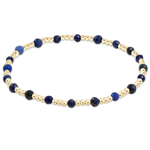 Enewton | Gemstone Gold Sincerity Pattern 3mm Bead Bracelet - Lapis