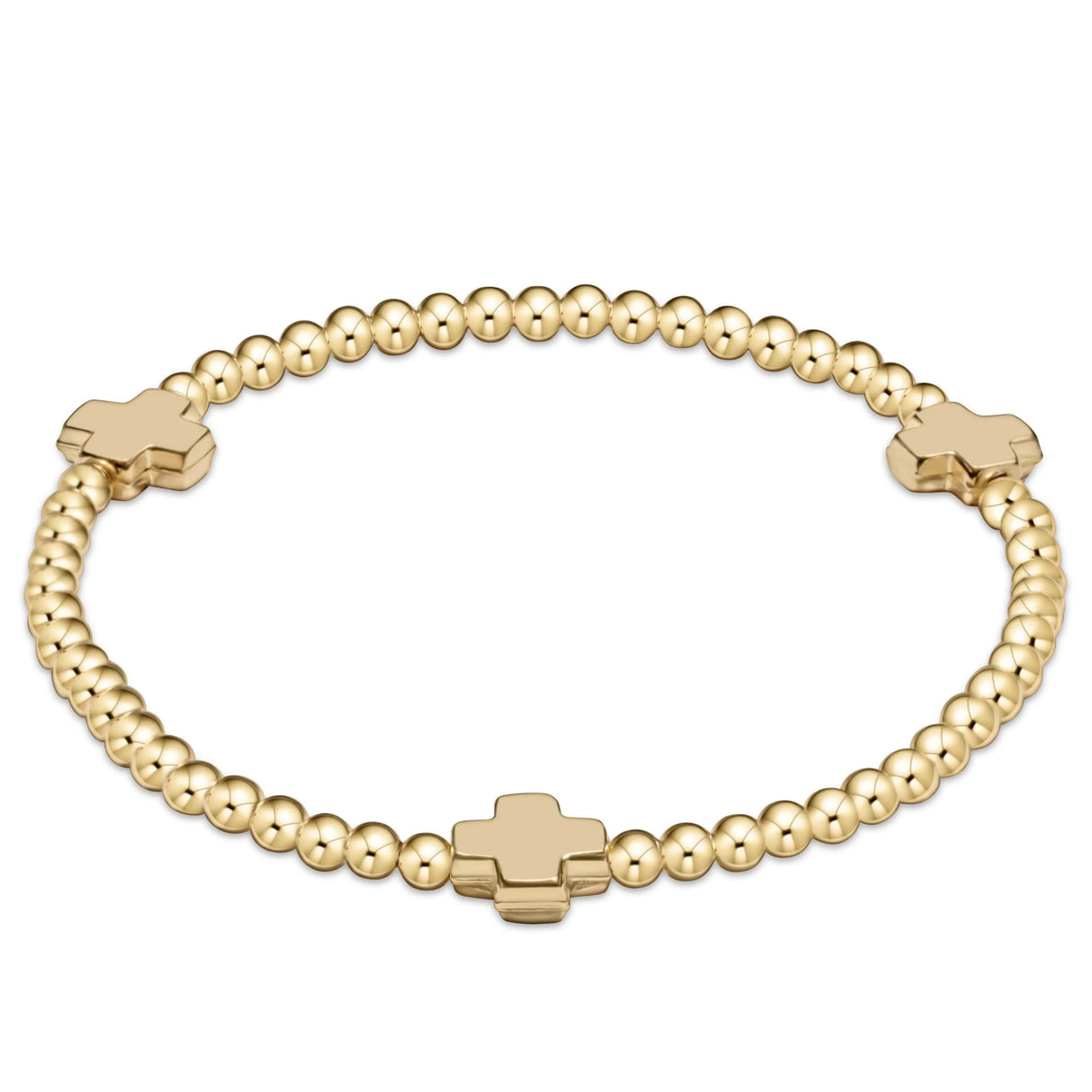 Enewton | Signature Cross 3mm Gold Bracelet - Gold