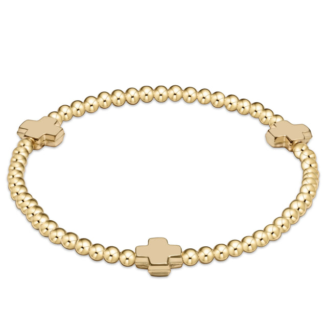 Enewton | Signature Cross 3mm Gold Bracelet - Gold