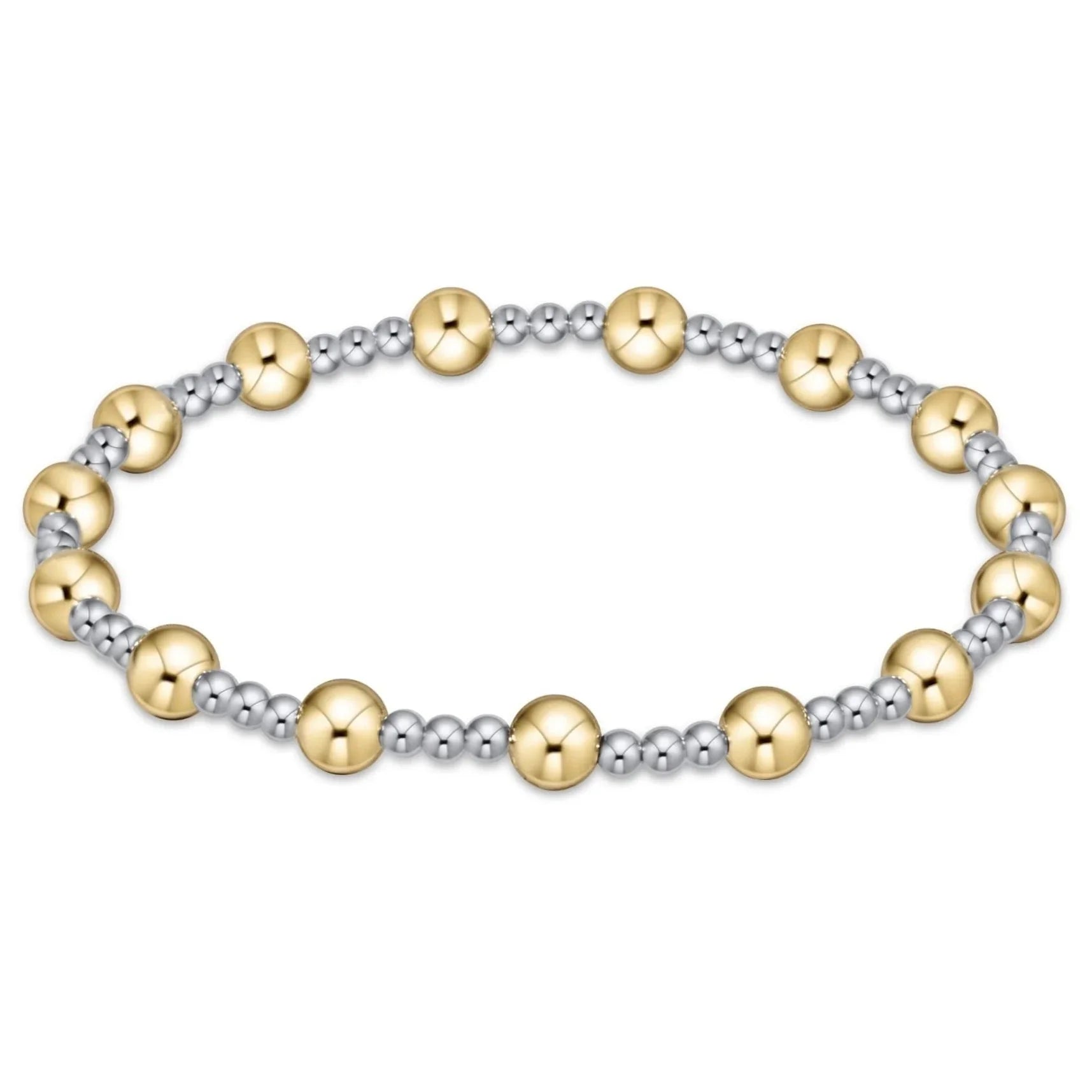 Enewton | Classic Grateful Pattern 5mm Bead Bracelet - Mixed Metal