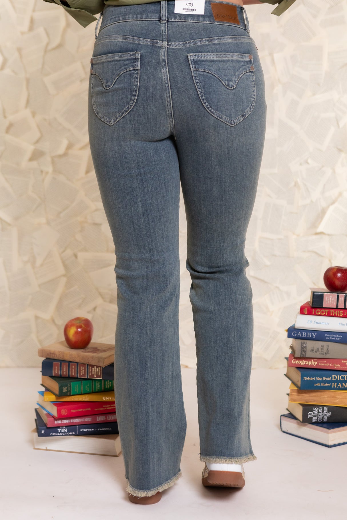 Judy Blue | Daisy Bootcut Denim Jeans with Double Button Vintage Grey Cast