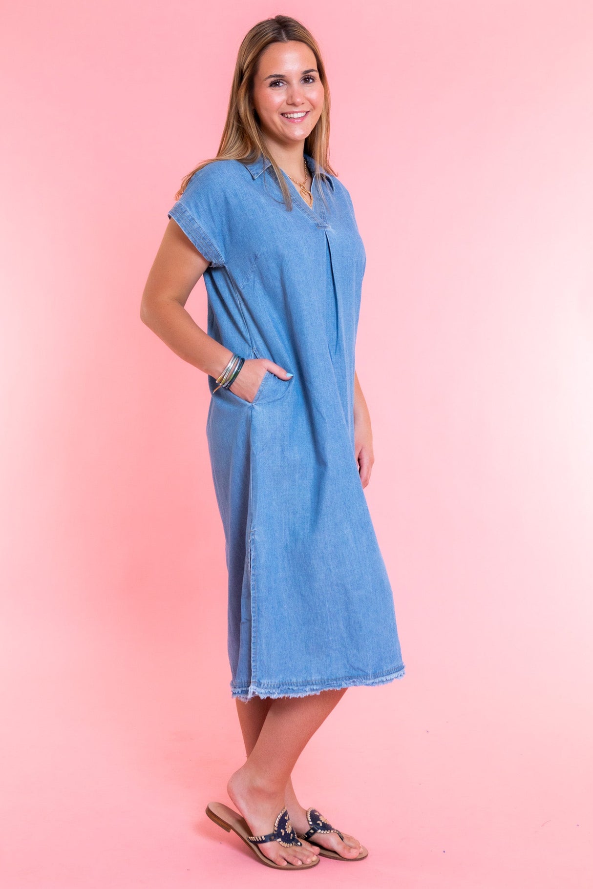 Hadley Rae Denim Midi Dress