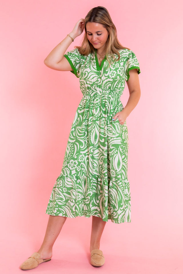 Savannah Sage Midi Dress