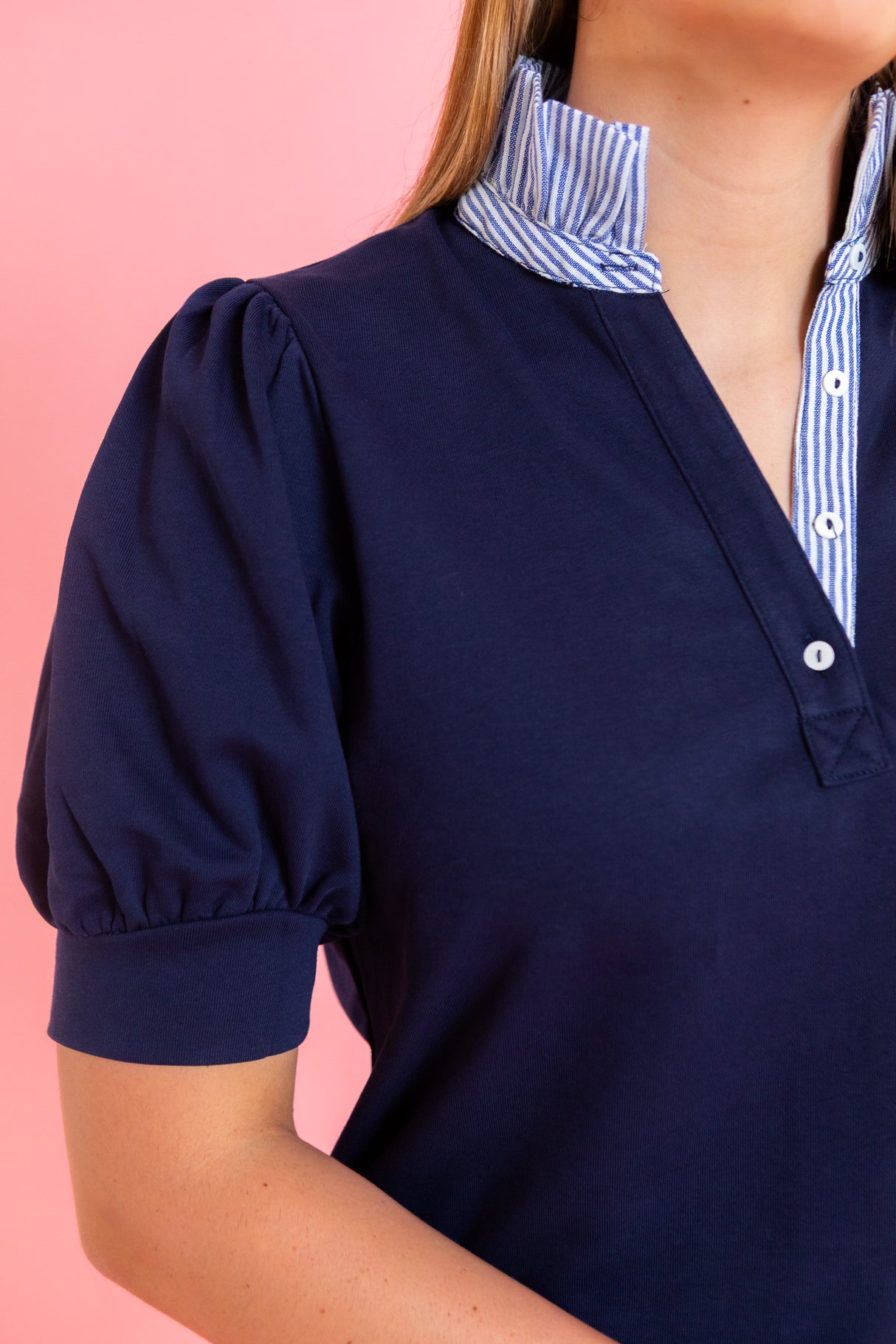 Sutton Stripe Collar Blouse