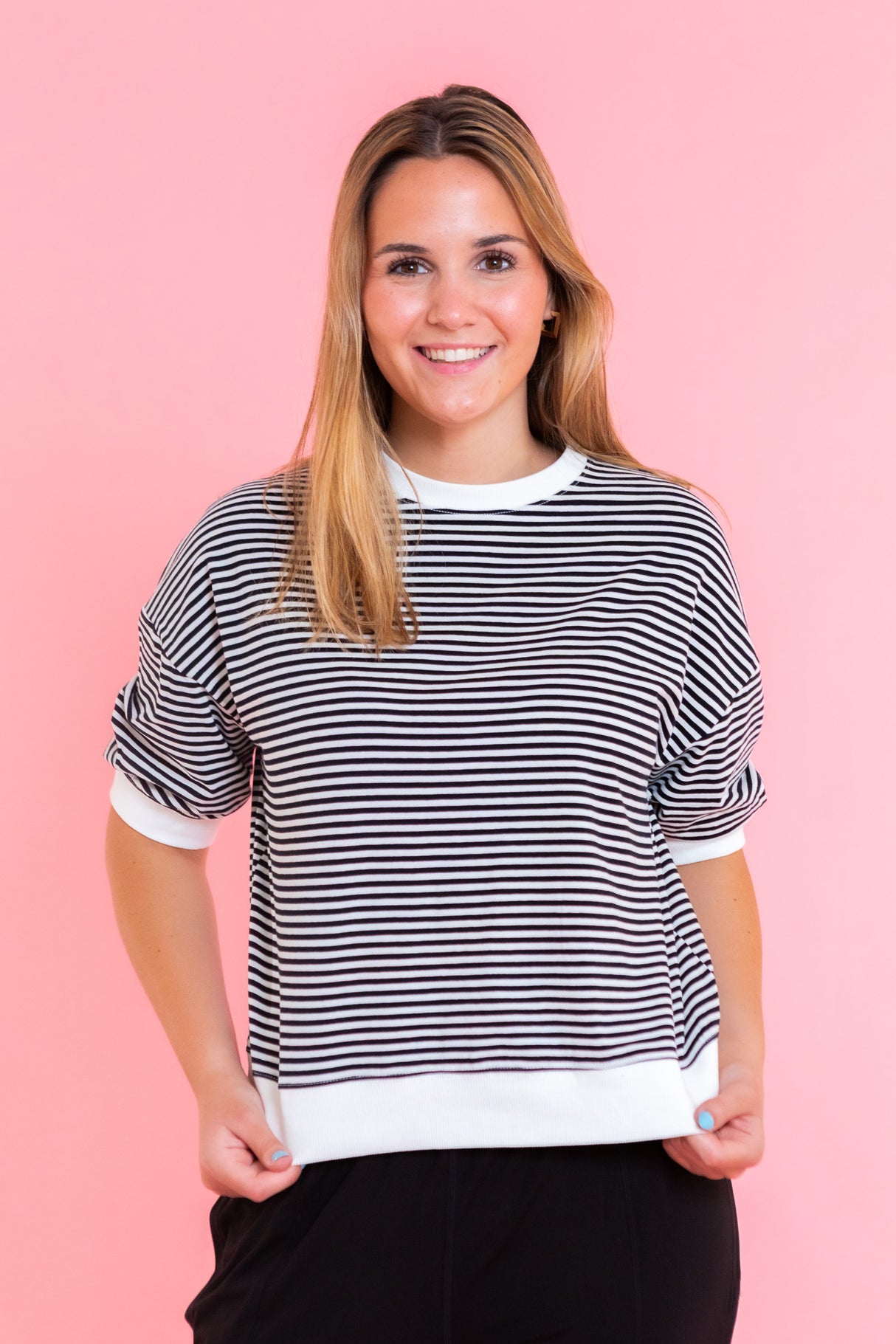 Hallie Stripe Lounge Top