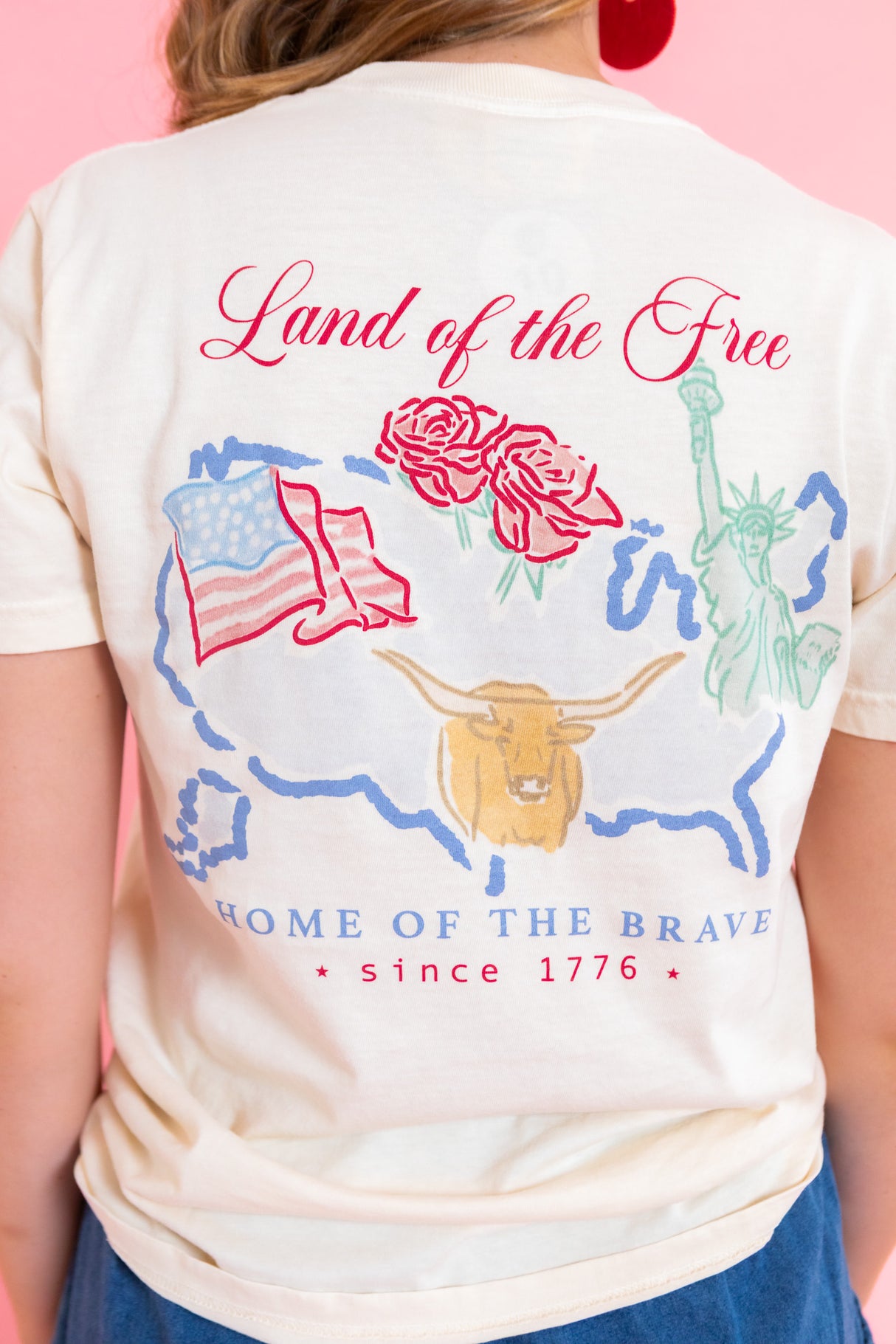 Land of the Free Watercolor Tee