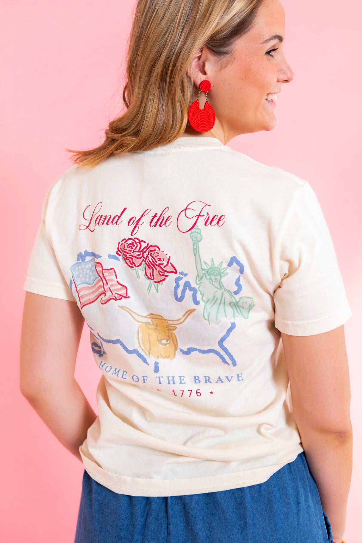 Land of the Free Watercolor Tee