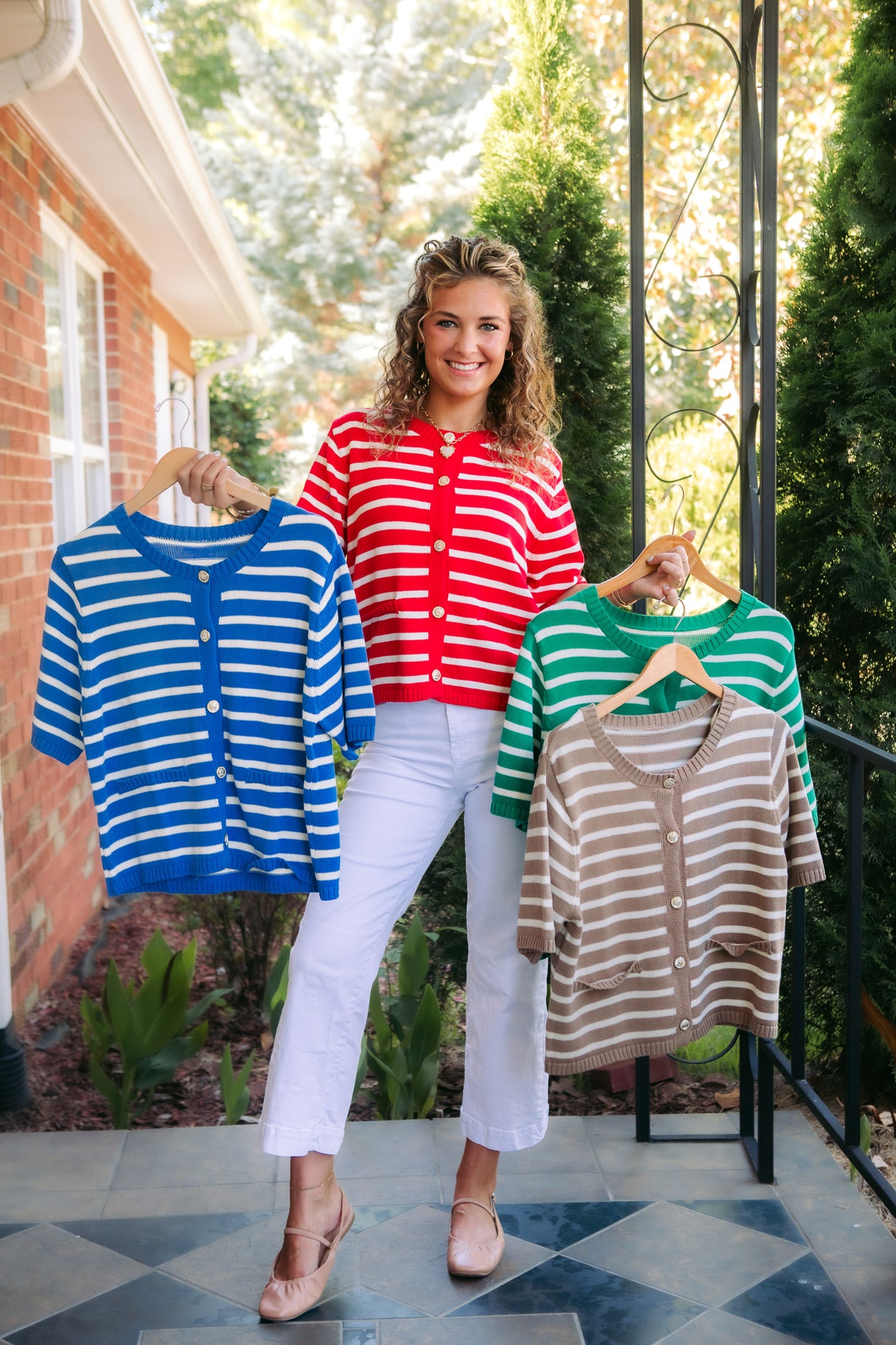 Blythe Striped Knit Cardigan